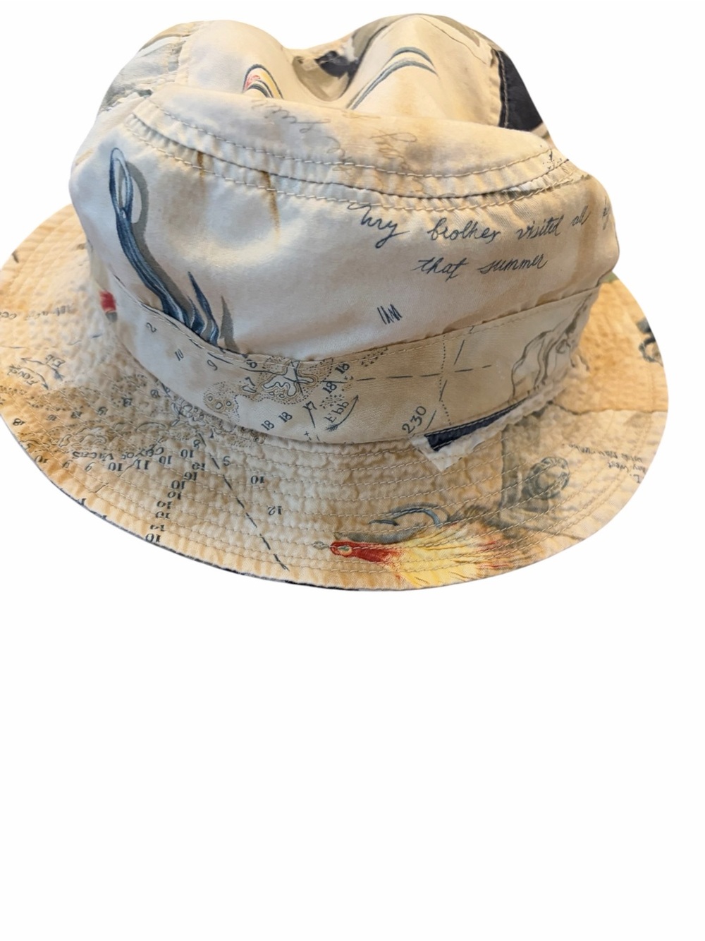 Vintage 1990s Polo Ralph Lauren Ernest Hemingway Fishing Map/Key West Bucket Hat